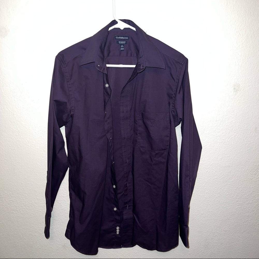 Mens large purple dress shirt - worn once!